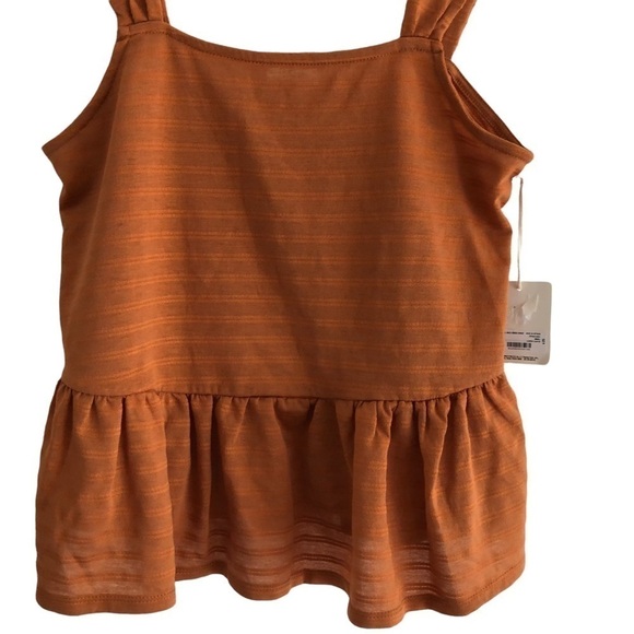 A.n.a. Striped Summer Peplum Tank Top Burnt Orange Small - Picture 13 of 13